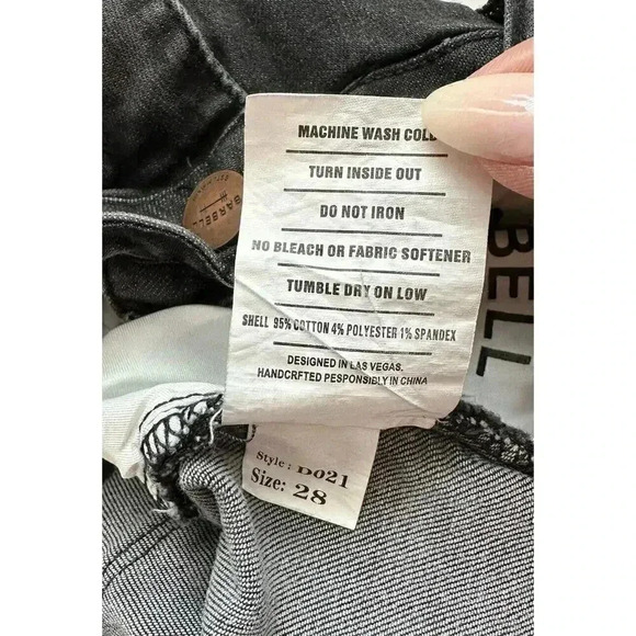 Barbell Jeans‎ Mens 28x33 Slim Athletic Black Performance Stretch Apparel Denim - Picture 9 of 10